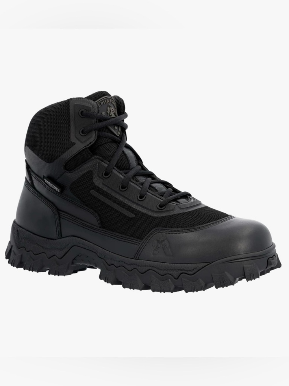 ROCKY Alpha Tec 8 in Black Side Zip Waterproof  Boot Military Tactical Boot